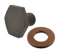 febi bilstein 38218 Oil Drain Plug with seal ring, 1 unit, silver