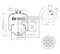 febi bilstein 38323 Air Spring with steel piston, pack of one