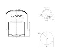 FEBI BILSTEIN 38363 Air Suspension Bellow Left Rear Right Fits Mercedes