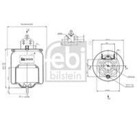 Air Suspension Spring Rear 38509 Febi Bag 20374511 20456156 20531987 20582214