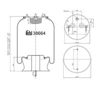 febi bilstein 38664 Air Spring with steel piston, pack of one