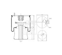 febi bilstein 38783 Air Spring with steel piston, pack of one