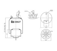 febi bilstein 38827 Air Spring with steel piston and piston rod, pack of one