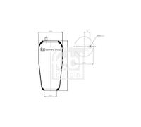 febi bilstein 38950 Air Spring without piston, pack of one