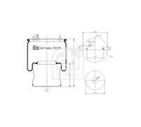febi bilstein 39148 Air Spring with steel piston, pack of one