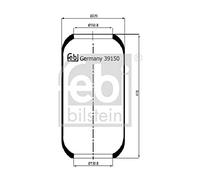 febi bilstein 39150 Air Spring without piston, pack of one