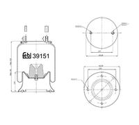 febi bilstein 39151 Air Spring with steel piston, pack of one