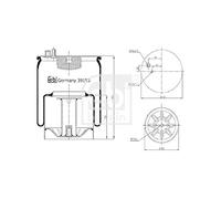 febi bilstein 39153 Air Spring with steel piston, pack of one