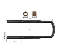 febi bilstein 39173 U-Bolt with nuts, pack of one