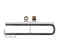 febi bilstein 39179 U-Bolt with nuts, pack of one