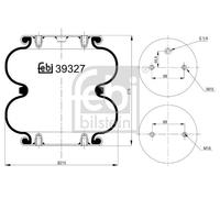 febi bilstein 39327 Air Spring, 1 unit
