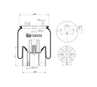 Air Suspension Spring Rear 39434 Febi Bag A9463281401 9463281401 JAE3010501401