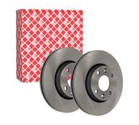 2x Brake Discs Pair Vented fits RENAULT ZOE BFM Front 2012 on 258mm Set Febi New