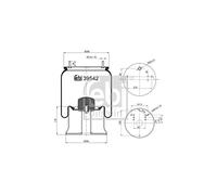 febi bilstein 39542 Air Spring with steel piston, pack of one
