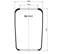febi bilstein 39560 Air Spring without piston, pack of one