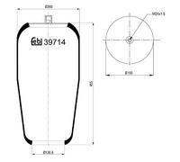 febi bilstein 39714 Air Spring without piston, pack of one