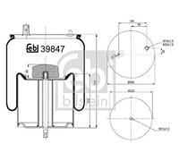 febi bilstein 39847 Air Spring with steel piston and piston rod, pack of one