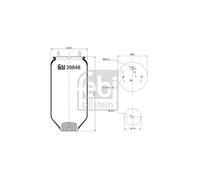 febi bilstein 39848 Air Spring without piston, pack of one