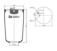 febi bilstein 39857 Air Spring without piston, pack of one