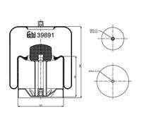 febi bilstein 39891 Air Spring with steel piston, pack of one