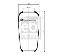 febi bilstein 39901 Air Spring without piston, pack of one