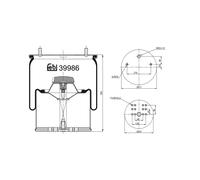 Air Suspension Spring 39986 Febi Bag 0542941380 0542941690 Quality Guaranteed