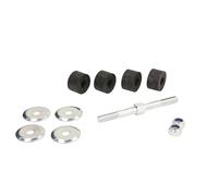 FEBI BILSTEIN Anti-roll bar link 42068 Front Axle Left, Front Axle Right 100 M8 x 1,25 with rubber mounts, with nuts with washers Steel silver