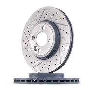 febi bilstein Pair of Brake Disc Rotor 43954 fits Front OE 34 11 6 777 825