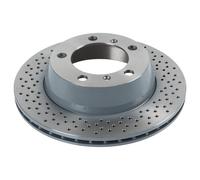 2x Brake disc Rear Axle perforated/vented 44023 FEBI BILSTEIN for PORSCHE CAYMAN