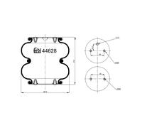 febi bilstein 44628 Air Spring, pack of one