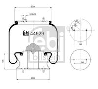 FEBI BILSTEIN 44629 Air Suspension Bellow Front Replacement Fits Scania