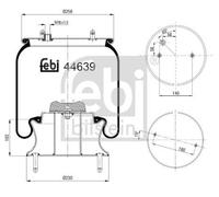 FEBI BILSTEIN 44639 Air Suspension Bellow Front Replacement Fits Scania