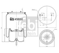 FEBI BILSTEIN 45660 Air Suspension Bellow 286/228mm Outer Diameter Fits SCANIA