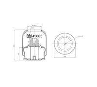 FEBI BILSTEIN 45663 Air Suspension Bellow Rear Replacement Fits Mercedes Evobus
