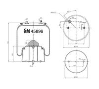 febi bilstein 45896 Air Spring with steel piston, pack of one
