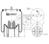 FEBI BILSTEIN 45937 Air Suspension Bellow 228/200mm Ø Fits SCHMITZ CARGOBULL