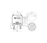 febi bilstein 45995 Air Spring with plastic piston, pack of one