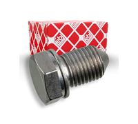 febi bilstein 48871 Oil Drain Plug with seal ring, 1 unit, silver