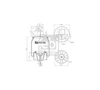 febi bilstein 49186 Air Spring with steel piston and piston rod, pack of one