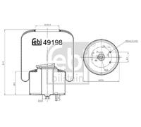 FEBI BILSTEIN 49198 Air Suspension Bellow Front 226/150mm Outer Ø Fits VOLVO