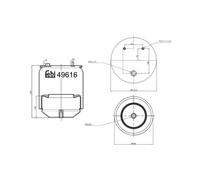 FEBI BILSTEIN 49616 Air Suspension Bellow Rear 230/273mm Outer Diameter Fits DAF