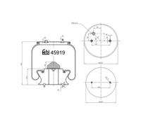 FEBI BILSTEIN 45919 Air Suspension Bellow Front 258/229mm Outer Ø Fits SCANIA