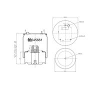 Febi 45661 Air Spring Steel Rolling Piston Standard Durable High Performance