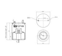 Ferdinand Bilstein Air Suspension Spring 107169 - Febi - Fits Volvo - Bag 21321520/23600767