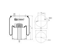 Febi Bilstein Air Spring fits Renault Truck - 39847 - OE Matching Quality & Fit