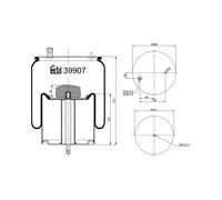 Febi Bilstein Air Spring fits Renault Truck - 39907 - OE Matching Quality & Fit