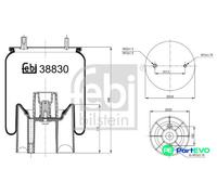 FEBI BILSTEIN AIR SUSPENSION BELLOW 38830