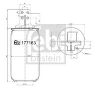 FEBI BILSTEIN Air Suspension Bellow Rear Left N/S Passenger Side Fits IVECO