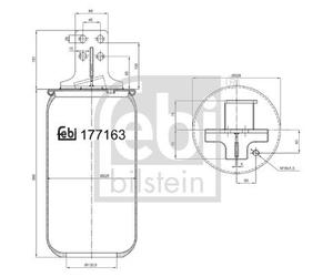 FEBI BILSTEIN Air Suspension Bellow Rear Left N/S Passenger Side Fits IVECO