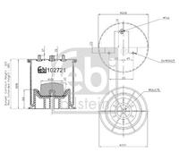 FEBI BILSTEIN Air Suspension Bellow Rear Left N/S Passenger Side For Iveco Daily